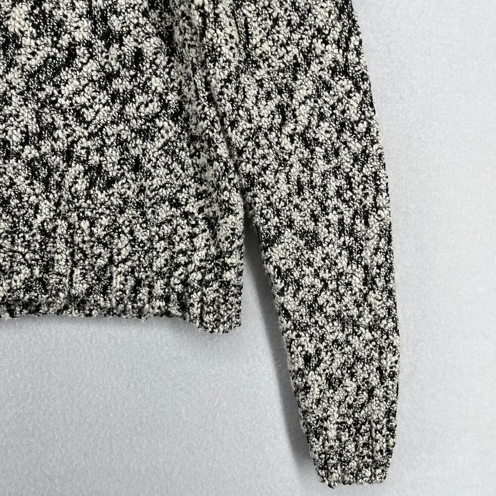 EILEEN FISHER Sweater M Cotton Viscose Slub Melange Chunky Knit Pullover Gray - Picture 8 of 16